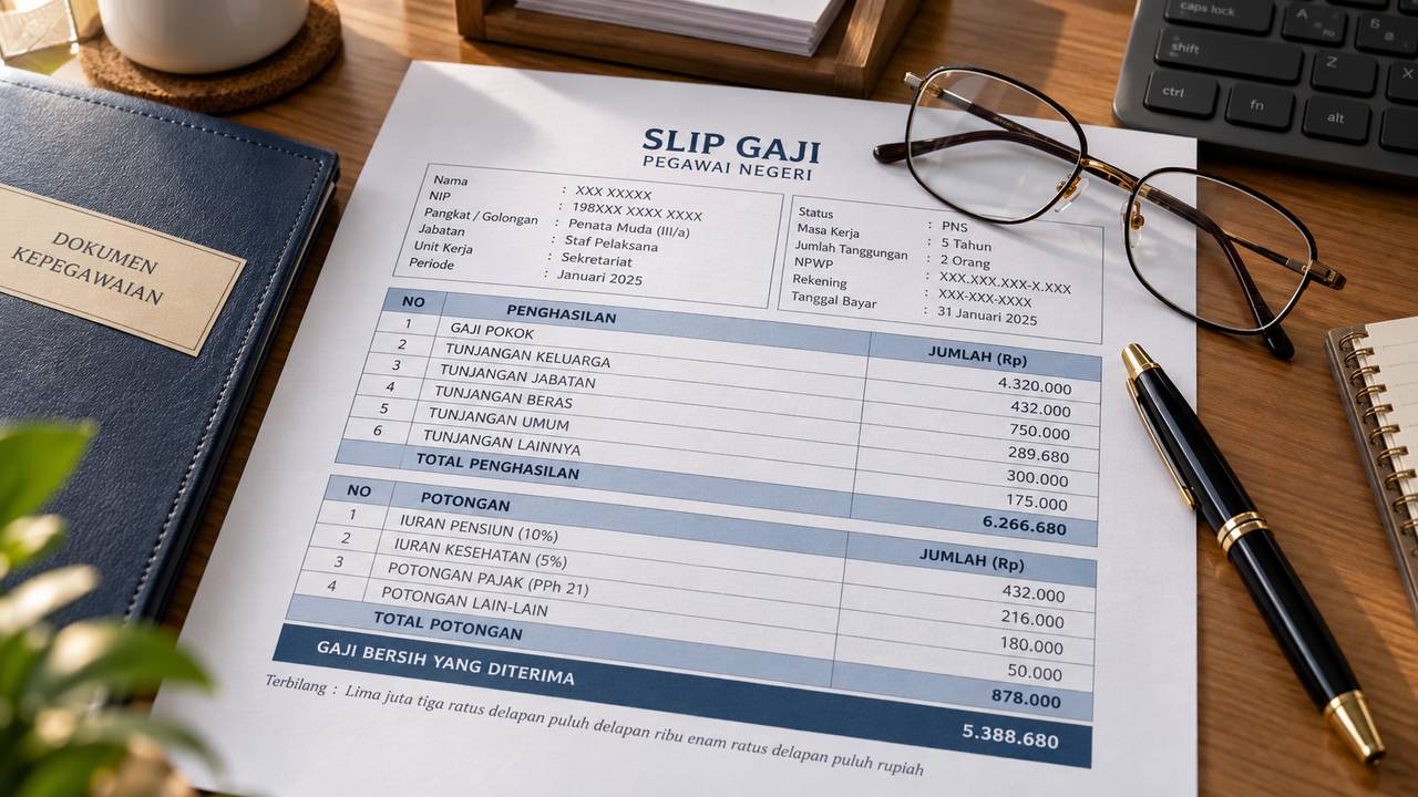 Cara Membaca Kode Potongan Resmi pada Rincian Slip Gaji Bulanan Bendahara